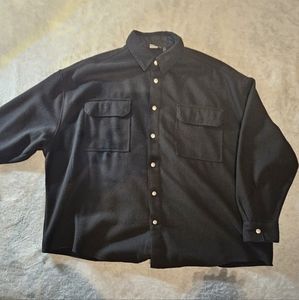 ASOS DESIGN extreme oversized wool mix shirt in black
